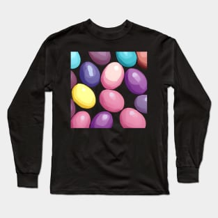 Painted Easter Egg Rocks (MD23ETR024) Long Sleeve T-Shirt